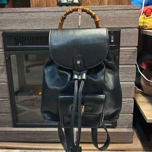 Gucci Bamboo Small Leather Backpack
